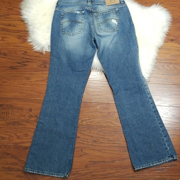 Armani Exchange Medium Wash Flare Womens Jeans - Picture 7 of 8